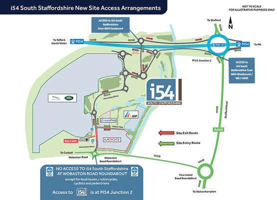 Publicity campaign ahead of road changes at pioneering i54 South Staffordshire development