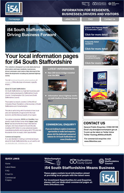Your local information pages for i54 South Staffordshire