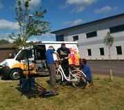 Bike Bus visit to i54 South Staffordshire